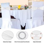 10pcs Chair Cover Stretch Band With Buckle Slider Sashes Bow Wedding Banquet    