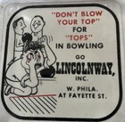 Vintage Glass Advertising Ashtray Lincolnway Bowling West Philadelphia Pa