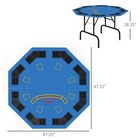 47  Portable Poker blackjack Table With Chip cup Trays Texas Holdem Game Table