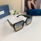 Gucci Unisex Green Frame Grey Lens Outdoor Leisure Holiday Sunglasses 70-16-145