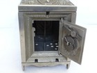 1911 Antique Kenton Cast Iron Safe Design Mechanical Bank Horses Heads Decor