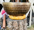 11  Healing Mantra Carved Buddha Tibetan Singing Bowl Hand Hammered Nepal Yog   