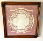 From One To Another Doily Completed Professionally Framed Nice 19  X 19 