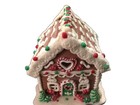 Lighted Gingerbread House Peppermint Candy Glittery Figurine Christmas Decor 5 