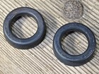 2 Lightning Rod Ball End Caps Replacement 1 3 8  Tarnished Dark Copper Medium