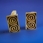 Vintage Double S Spiral Modernist Taxco Pair Cufflinks Sterling Silver