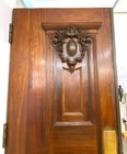 Carved Cartouche Solid Walnut Italian Entry Double Doors 94 X 66