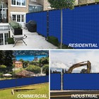 13ft Blue Privacy Fence Screen Heavy Duty 180gsm Mesh Net Cover Custom Length