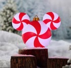 Disney Mickey Mouse Peppermint Led Light 15    Outdoor Christmas Large Ornament