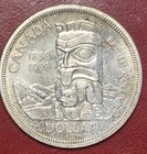 Canada 1958 Dollar Silver Coin Totem Pole Km  55  800 Fine Au