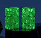 Zippo Glow In The Dark Swirl Design 46012 Double Torch Butane Lighter Gift  Set