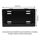 2pcs Rear License Plate Frames Universal License Plate Tag Holder Black