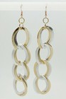 Women Earrings Posh Fashion Jewelry Silver Gold Thick Metal Chain Links Sassy