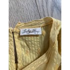 Loveshackfancy Yellow Cotton Mini Dress     Size S  Lace Trim  Flutter 