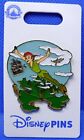 Disney Parks 2 Pin Lot Peter Pan Flying   At The Door With Wendy - New