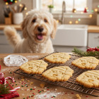 Santa Goldendoodle Cookie Cutter - Christmas Dog Treats Adoption Rescue Xmas Vet