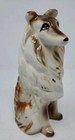 Vintage Lot 2 Collie Dog Figure Japan Statue Ceramic Home Decor Canine Rare 