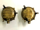 Set Of 2 Antique Brass Nautical Bulkhead Wall Light Marine Cage Ship Sconce Lamp