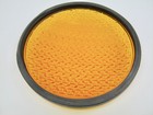 Kopp Glass Traffic Lens Yellow Amber  Tl-4777 With Gasket 8 3 8 Inch Concave
