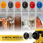 Hvlp Paint Sprayer 1200w High Power Electric Spray Gun 6 Nozzles 3 Spray Pattern