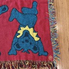 Vintage Grateful Dead Vintage Woven Blanket tapestry Dancing Bears Trippy 46x67