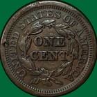 1854 Braided Hair Large Cent Choice Extremely Fine Xf  au Coin  Dimple  36547