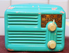 Arvin 1947 Vintage Tube Am Radio Metal Cabinet  Model 444 Works  - Read