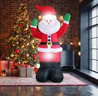6ft Santa Claus Inflatable Christmas Inflatables Decorations Led Lights Blow Up
