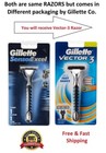 11 Gillette 10 Sensor Excel Razor Blades Cartridges Refill Vector3 Shaver Handle