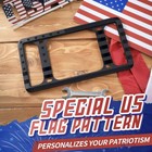 Silicone American Flag License Plate Frame 2 Packs  Usa Flag License Plate Cover
