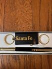 New Nos Vintage Paper Mate Double Heart Santa Fe Railroad Train Pen   Keychain 