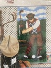 Vintage Caron Latch Hook Rug Kit  nostalgic Golfer   4112 Sealed 16  X 32  - New
