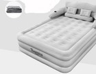 Inflatable High Raised Double King Size Air Bed Mattress With Pump   Pillow Kit