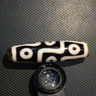 Magic Energy Tibetan Old Agate Old Method Weathering Fold Line 9 Eyed Dzi Bead