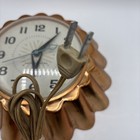 Vintage General Electric Gold Clock Model 2158 Jello Mold Shape Mcm Works