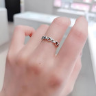 New 100  925 Sterling Silver Knotted Hearts  Band Ring Size 5 6 7 7 5 8 5