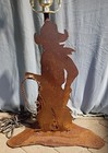 Vintage Western Cowboy Rustic Lamp 28 h X  15 w
