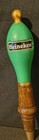 Vintage Heineken Draft Beer Tap Handle  Green And Gold With Wooden Base  11 5 