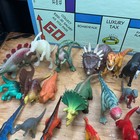 Large Lot Of Vintage Plastic Dinosaurs  Farm Animals  Safari  Zoo Cat Dogs Shelf