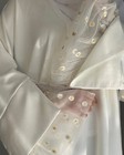 Middle East Eid Daisy Embroidery Lace Sleeve Dress Muslim Women Abaya Kaftan
