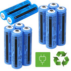 10pcs set 18650 Lithium Battery Rechargeable 3 7v Li-ion For Torch Headlight New