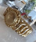 Antique 1907 The American Queen Gold Plate Repousse Bracelet Victorian Jewelry