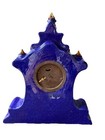 Antique Victorian Majolica Style Cobalt Blue Ceramic Mantel Clock Non-working