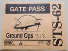 Vintage Nasa Parking Pass Ground Ops Permit Sts-51   Sts-62 Shuttle Lot X17