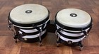 Professional Wood Bongos - Puerto Rico Black Flag Series Design 7-1 4      8 5 8   