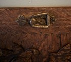 Vintage Architectural Salvage Antique Oak Wood Carved Buffet Chest Door Wall Art