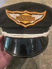 Vintage Authentic Harley Davidson Motorcycle Moco Captains Hat Brimmed Cap