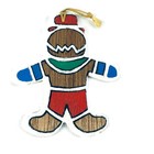 Wooden Gingerbread Man Ornament Hand Painted Christmas Decoration Vintage 4 