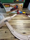 Brio 33125 Wooden Train Set Made In Sweden Vintage Complete 4 Cars Track Bridge