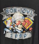 Vintage 1989 Bon Jovi We re Back Kickin Ass Concert T-shirt Black Men s Large